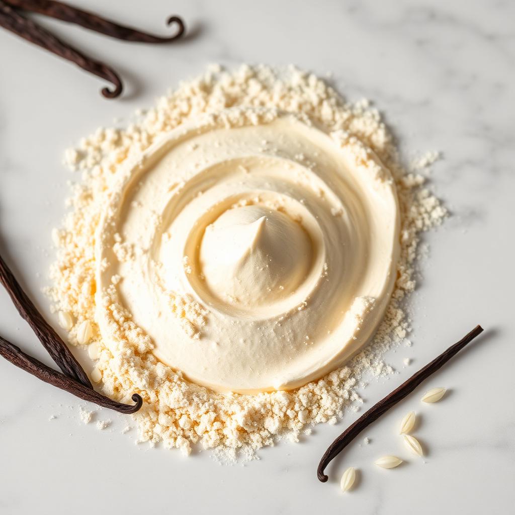 Poudre Mélange Protéine Vanille CureFood en gros plan