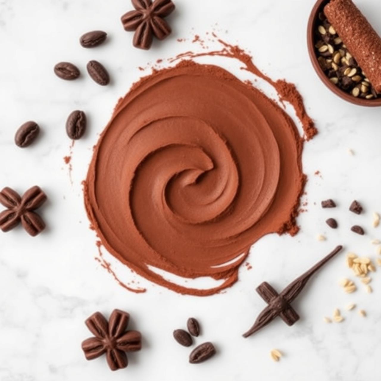Poudre Mélange Protéine Chocolat CureFood en gros plan
